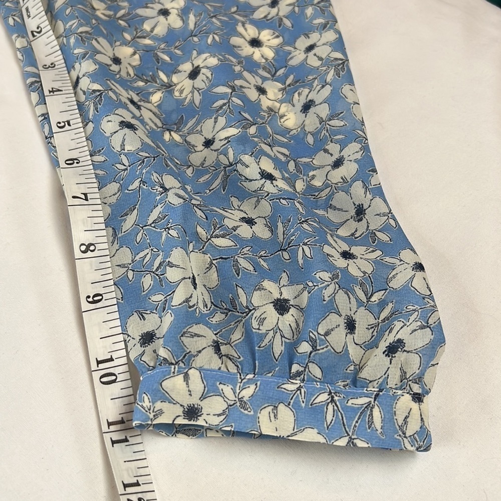 Lauren Ralph Lauren Lined fit & flare drop waist Blue floral dress Size 4 - Picture 13 of 14